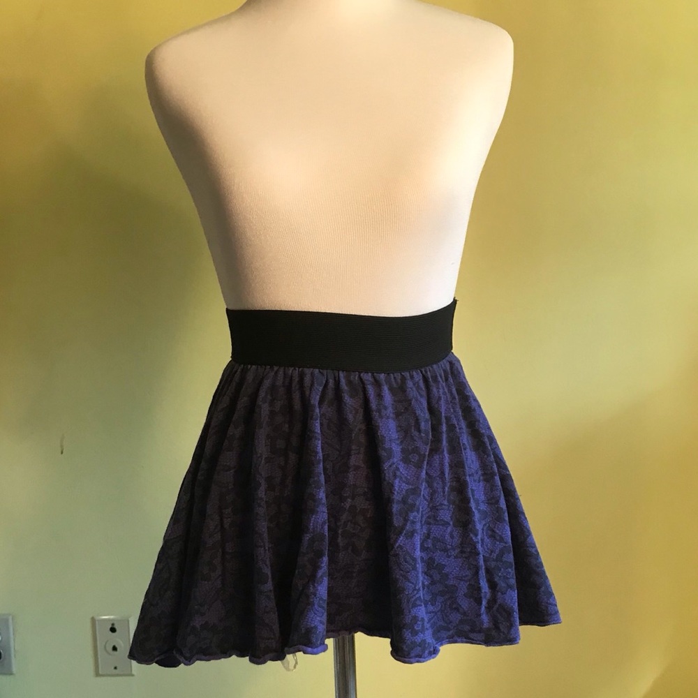Dark Blue and Black Skirt